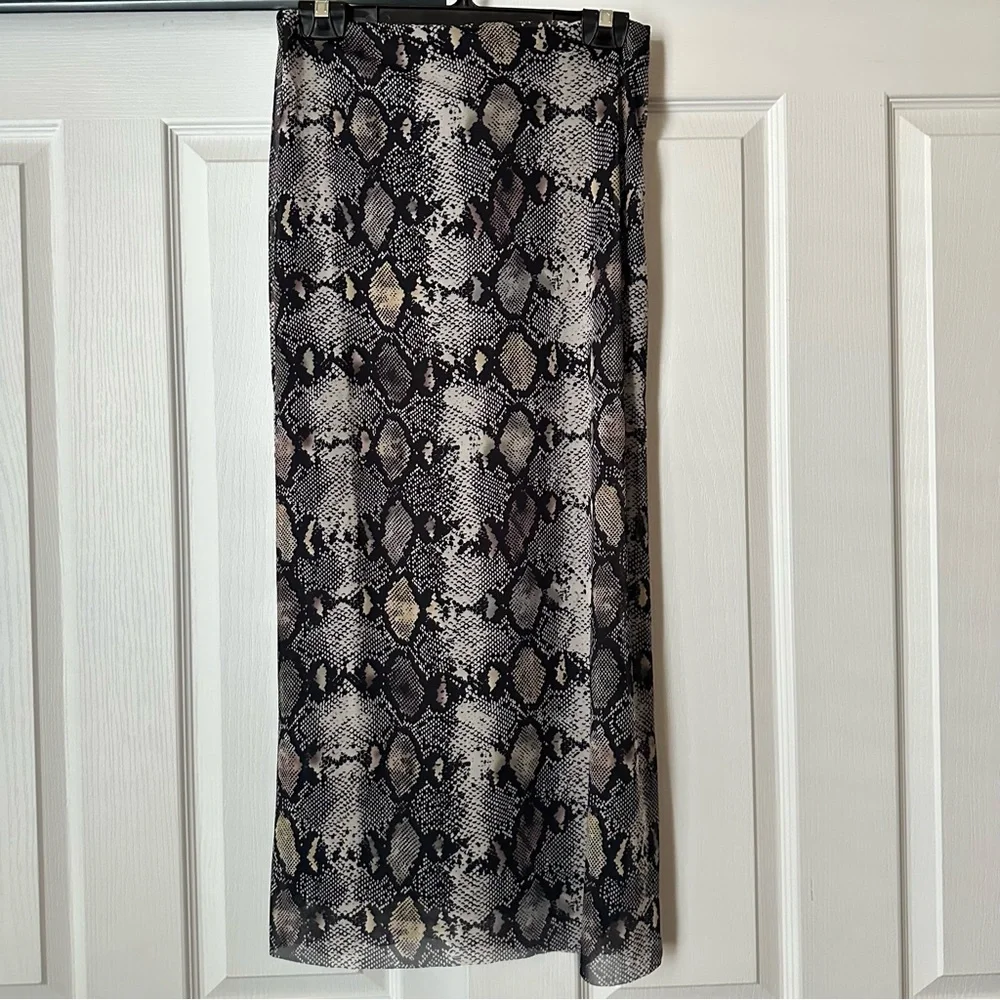 New Zara 2 Piece Coord Snake Print Tulle Top and Skirt Medium 5039/475 5039/472